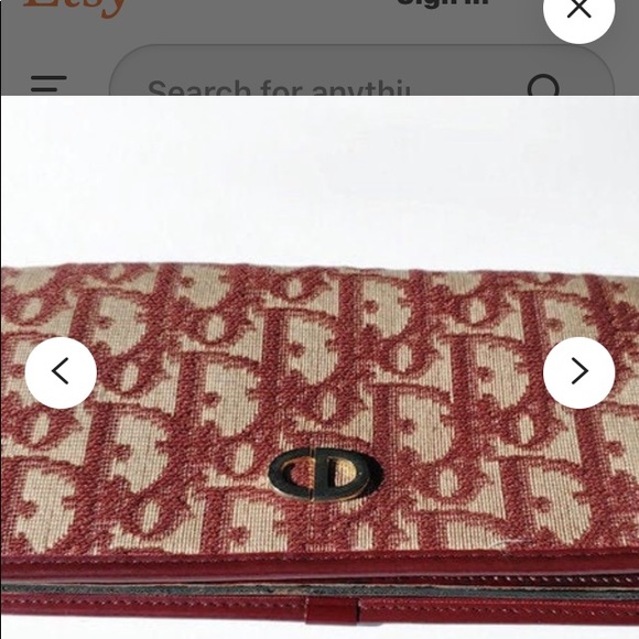 Christian Dior Bordeaux (red)vintage trotterwallet - Picture 12 of 13